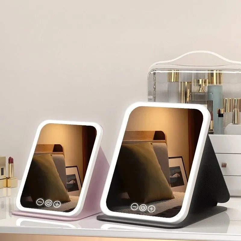 Miroir Maquillage LED pliable – Compact
