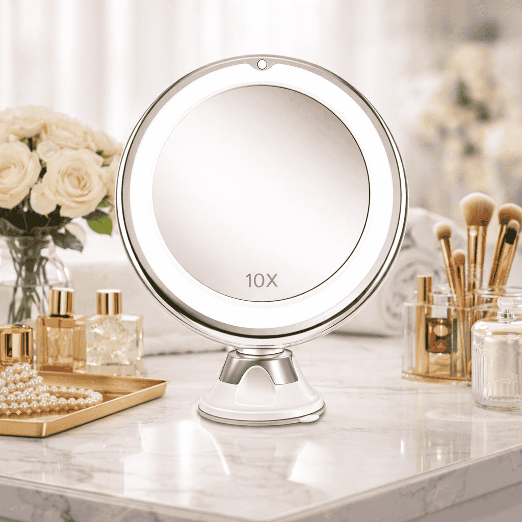 Miroir grossissant X10 à ventouse