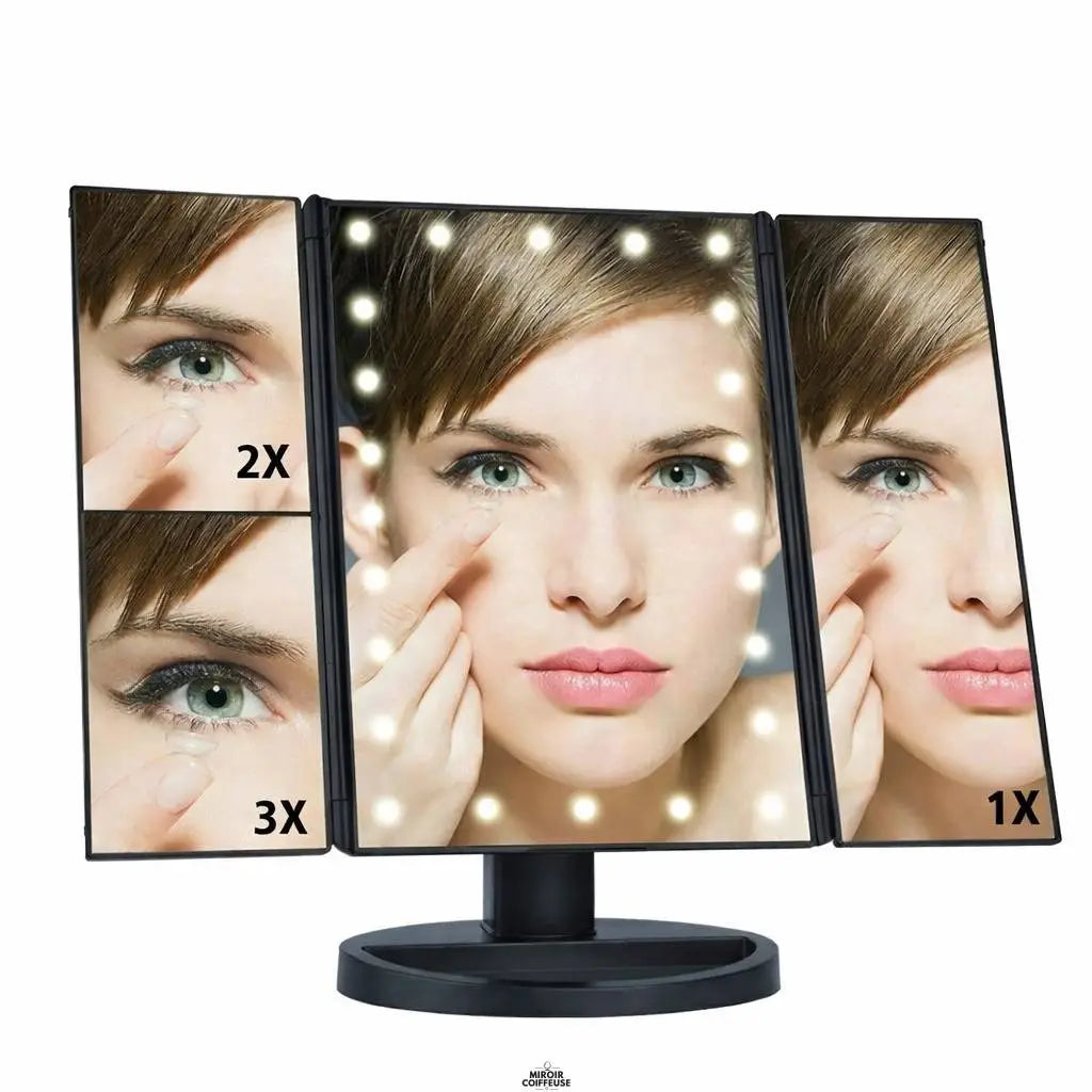 Miroir Coiffeuse LED 3 Volets
