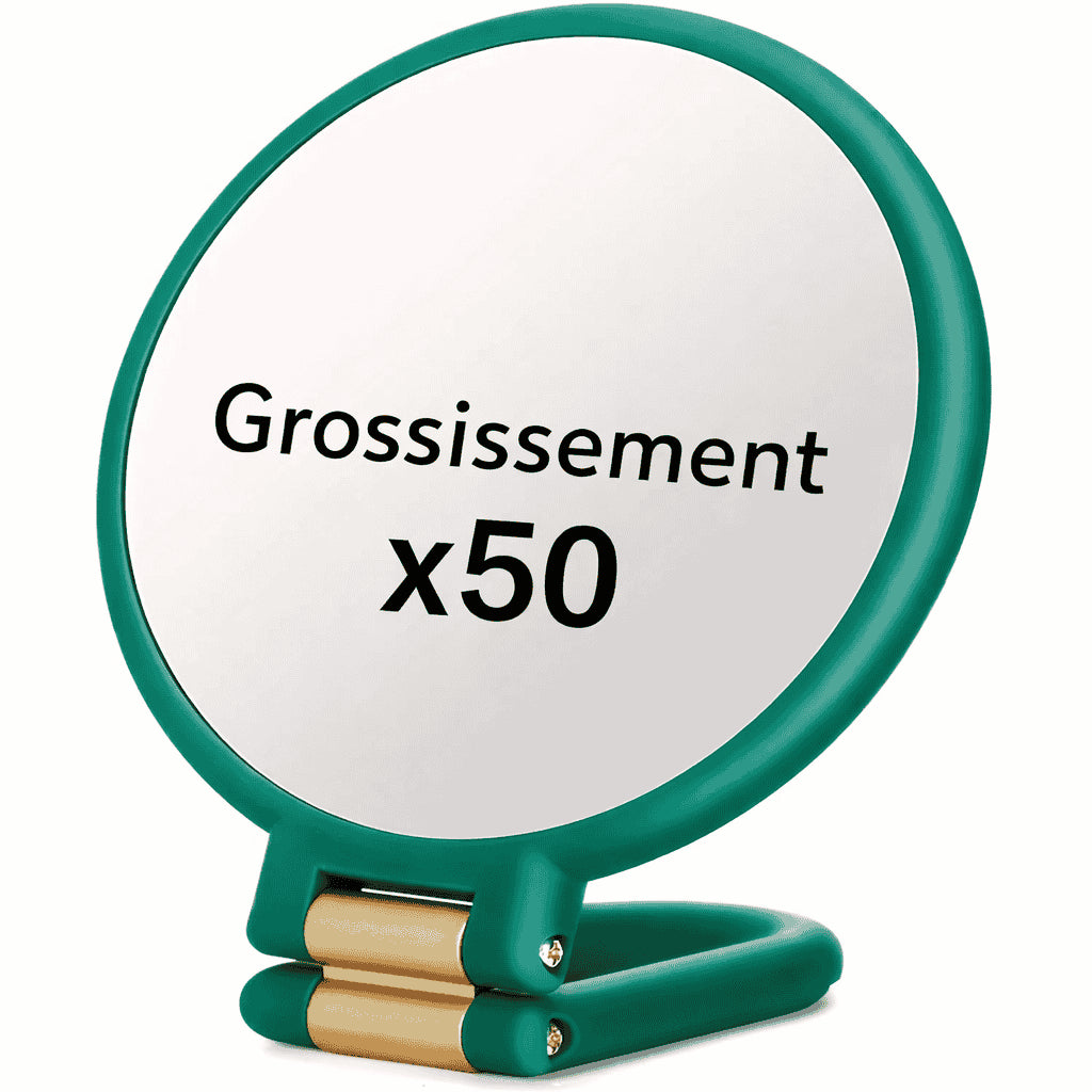 Miroir Grossissant Double Face 1x / 50x – Précision Maquillage & Soins du Visage