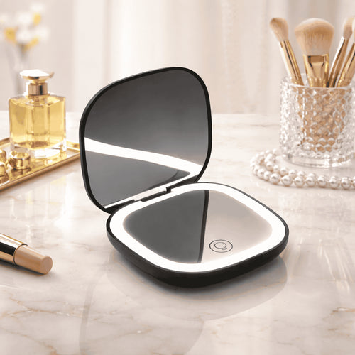 Miroir de poche led grossissant